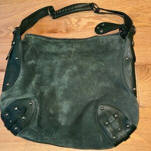 Furla Green Leather Shoulder Bag
